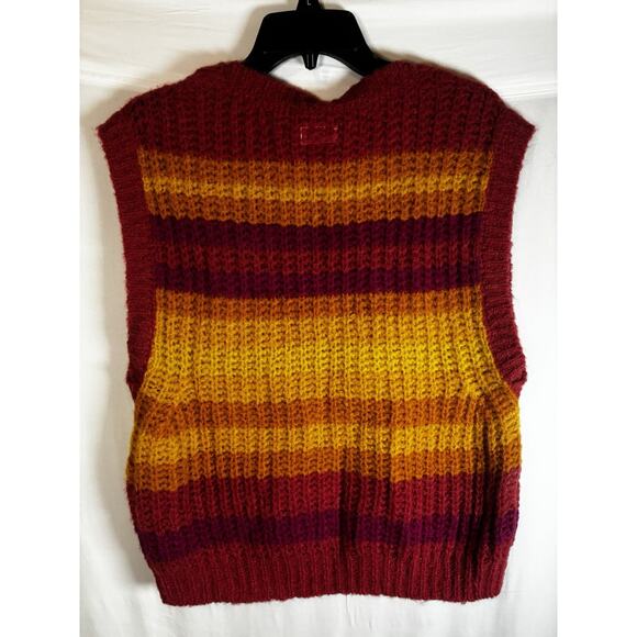 MOTHER Boatneck Sweater Vest Operation Sunshine Size Sm NWT Oversized Retro - Picture 4 of 7